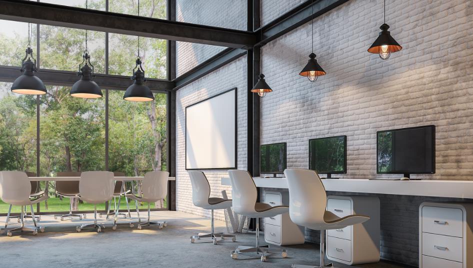 上海流行的工業風辦公室設計,辦公室無吊頂如何做隔斷設計?